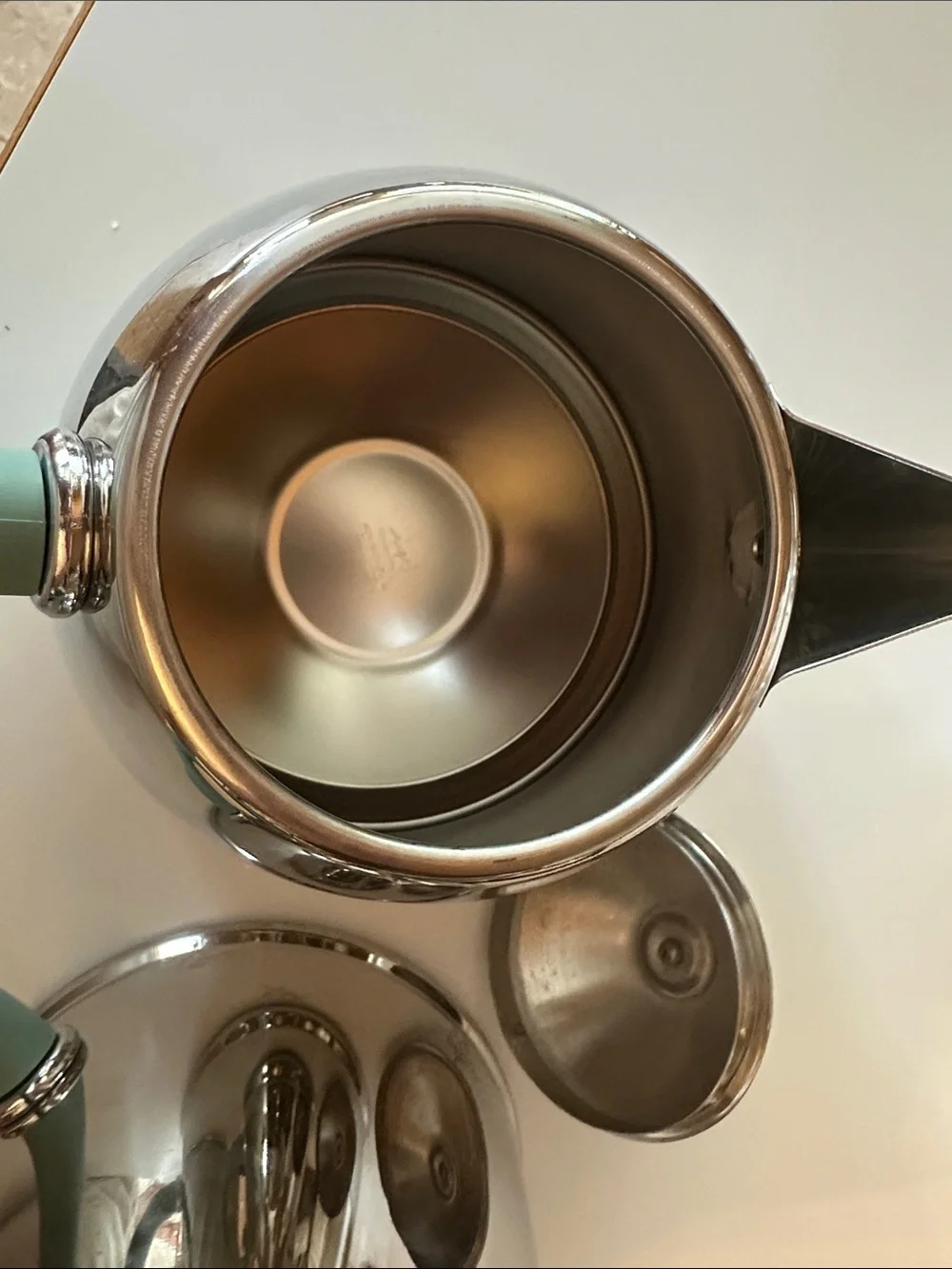 Michael Graves Vintage Postmodern Stainless Steel Tea/Coffee Servers